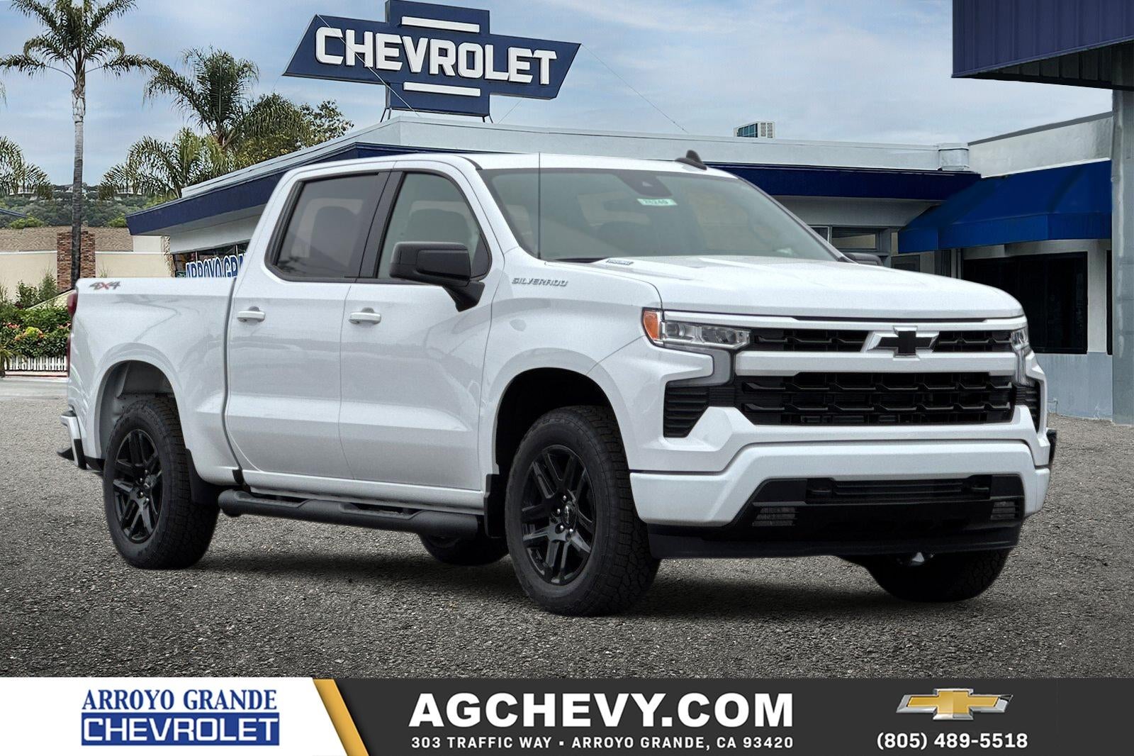 2026 Chevrolet Silverado 1500 RST in Summit White — front three-quarter view