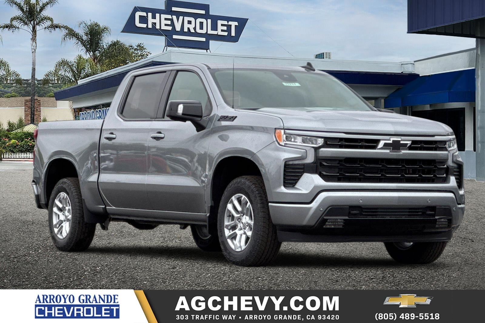 2026 Chevrolet Silverado 1500 RST in Sterling Gray Metallic — front three-quarter view