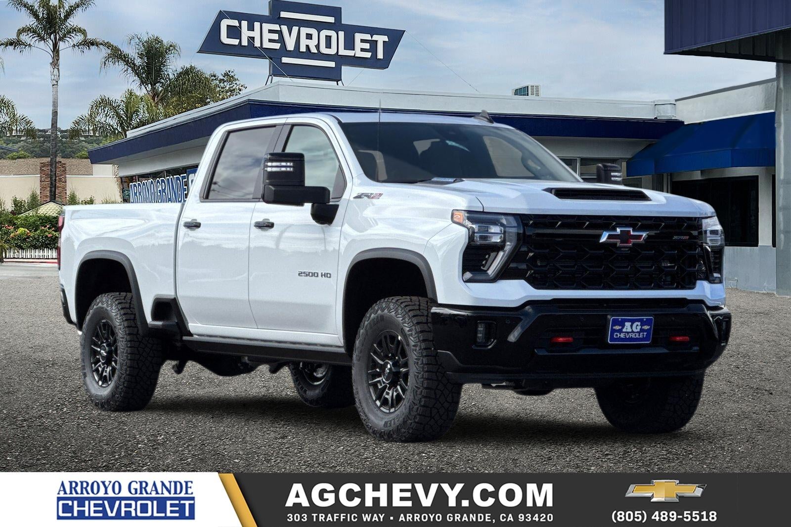 2026 Chevrolet Silverado 2500 HD ZR2 in Summit White — front three-quarter view