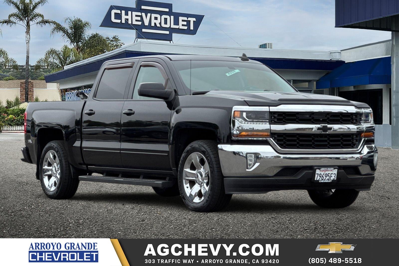 2016 Chevrolet Silverado 1500 LT in Black — front three-quarter view