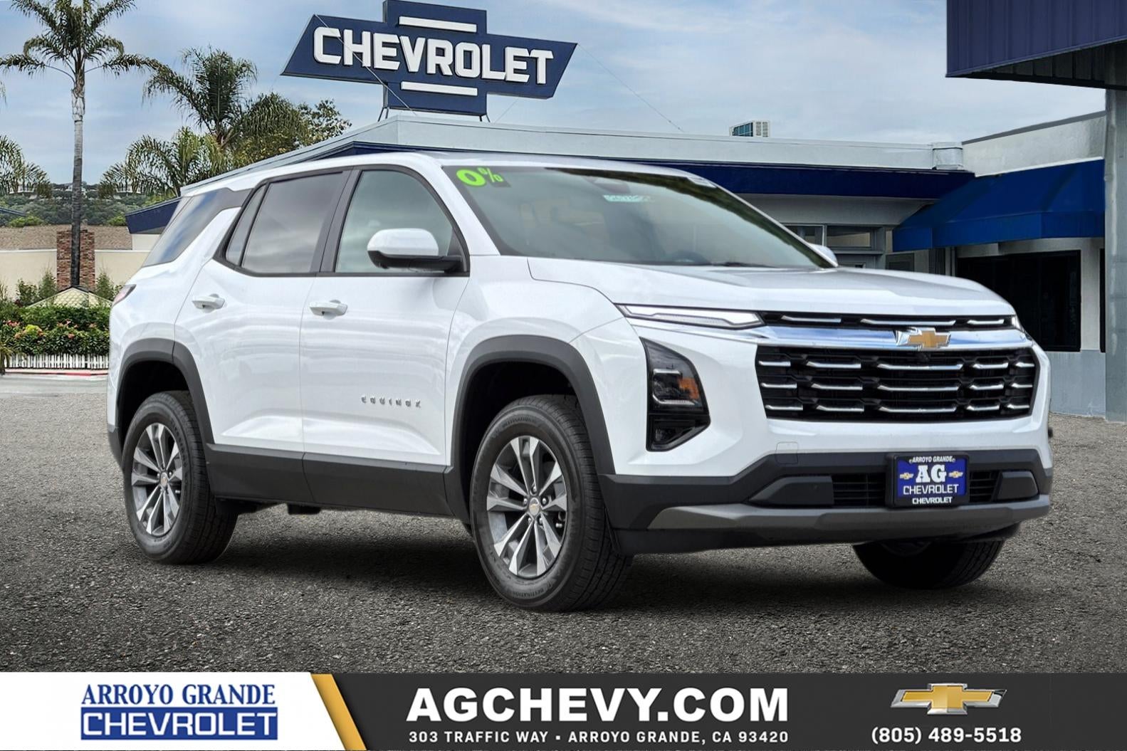 2026 Chevrolet Equinox LT in Summit White — front three-quarter view